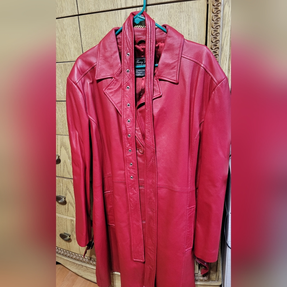 Terry Lewis Genuine Red Leather Jacket XXL